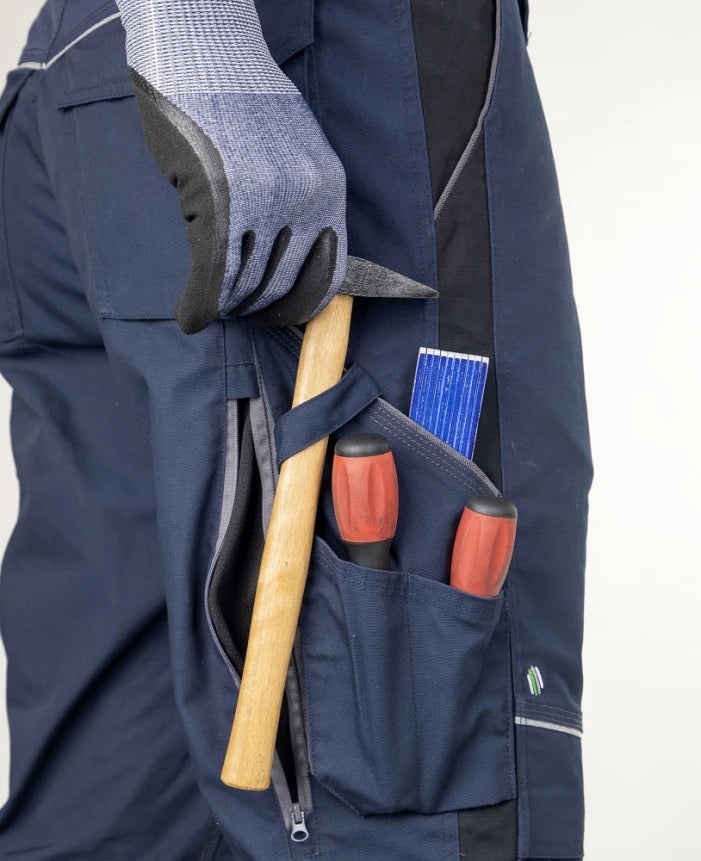 Dark Blue Work Trousers (Waist) - URBAN+ H6476