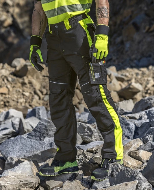 Work trousers black-yellow - NEON H6401