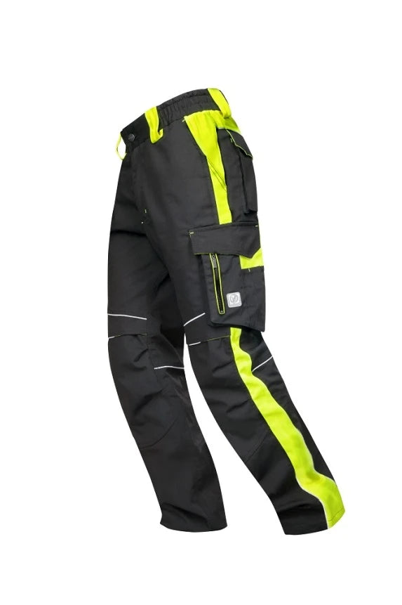 Radne hlače crno-žute - NEON H6401