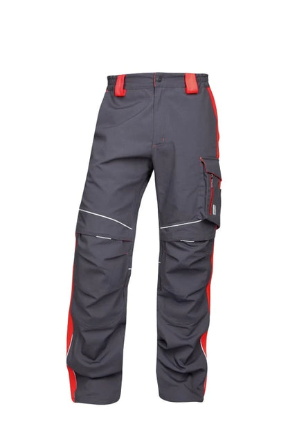 Work Trousers Grey-Red - NEON H6404