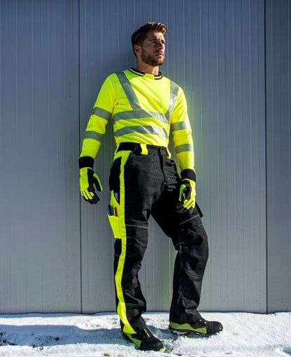 Work trousers Winter black-yellow - NEON H6471