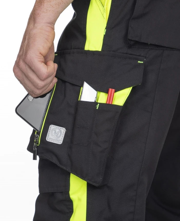 Work trousers Winter black-yellow - NEON H6471