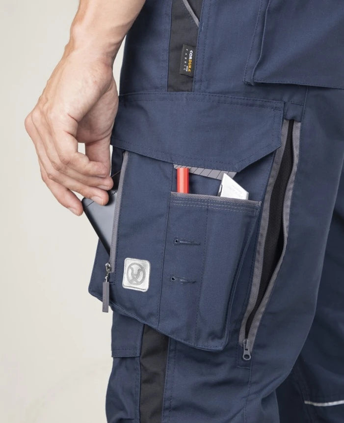 Dark Blue Work Trousers (Waist) - URBAN+ H6476