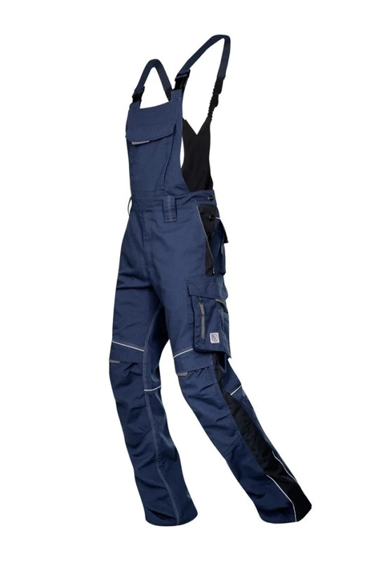Dark blue work trousers with suspenders - URBAN+ H6477
