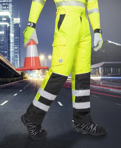 Reflective winter work pants yellow - HOWARD H8940