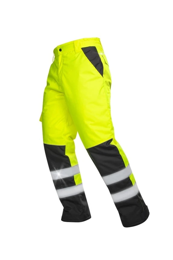 Refleksne radne hlače zimske žute - HOWARD  H8940